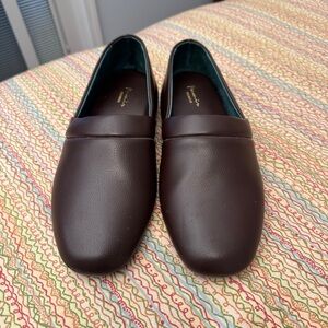 Pamir Men's Genuine Leather Slippers Memory Foam Insole Leather Outsole 10W